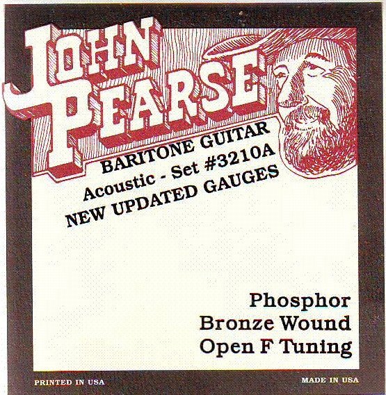 John Pearse JP3210 Phosphor Bronze Wound Baritone Acoustic Guitar Strings - Open F Tuning For Cheap