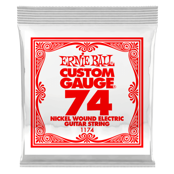 Ernie Ball 1174EB 3-Pack Nickel Wound Electric Custom Gauge Electric Guitar Strings - 0.074 Discount