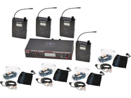 Galaxy Audio AS-1206-4 Personal Wireless In-Ear Monitor System with 4 Receivers & EB6 Earbuds (D: 584 to 607 MHz) Cheap