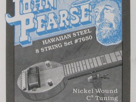 John Pearse JP7650 Nickel Wound 8-String Hawaiian Lap Steel Guitar Strings - C6 Tuning Sale