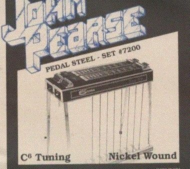 John Pearse JP7200 Nickel Wound Pedal Steel Guitar Strings - C6 Tuning For Sale