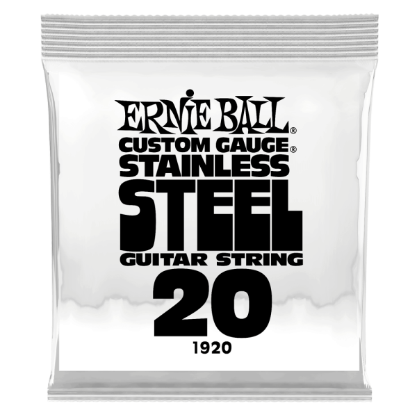 Ernie Ball 1920EB Custom Gauge Stainless Steel Wound Electric Guitar String - 0.020 Hot on Sale