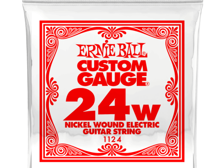 Ernie Ball 1124EB Nickel Wound Electric Custom Gauge Electric Guitar String - 0.024 For Discount