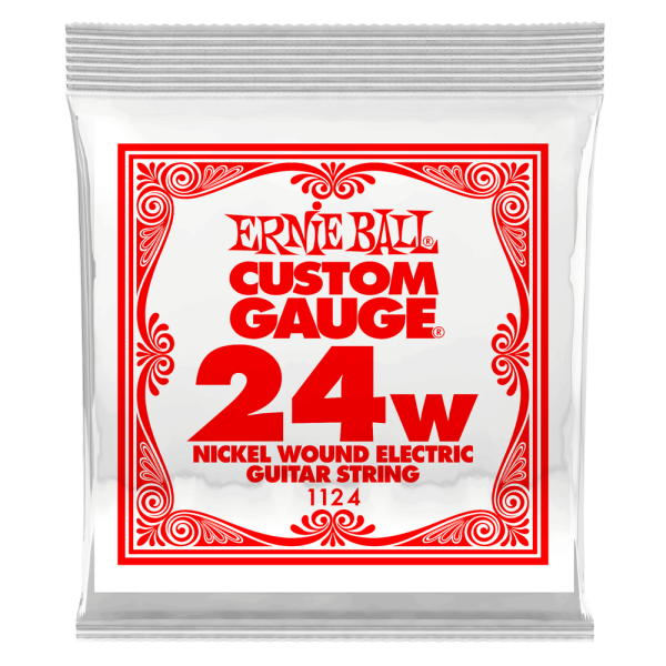 Ernie Ball 1124EB Nickel Wound Electric Custom Gauge Electric Guitar String - 0.024 For Discount