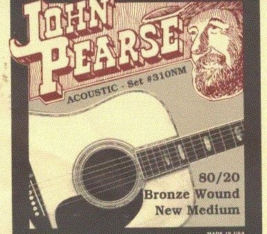 John Pearse JP310NM 80 20 Bronze Acoustic Guitar Strings - New Medium Cheap