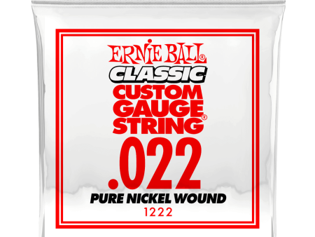 Ernie Ball 1222EB Classic Pure Nickel Wound Custom Gauge Electric Guitar String - 0.022 Online Sale