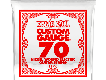 Ernie Ball 1170EB 3-Pack Nickel Wound Electric Custom Gauge Electric Guitar Strings - 0.070 Supply