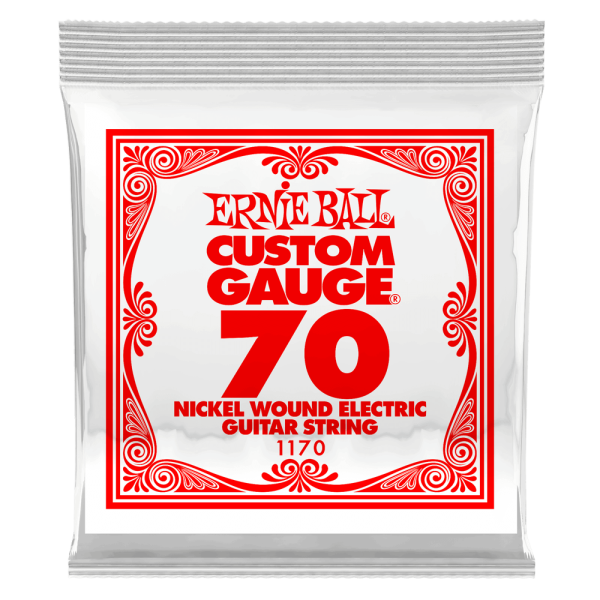 Ernie Ball 1170EB 3-Pack Nickel Wound Electric Custom Gauge Electric Guitar Strings - 0.070 Supply