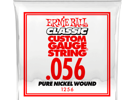 Ernie Ball 1256EB Classic Pure Nickel Wound Custom Gauge Electric Guitar String - 0.056 Sale