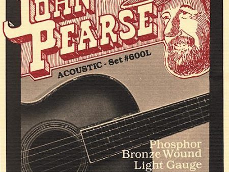 John Pearse JP600L Phosphor Bronze Acoustic Guitar Strings - Light Gauge Discount