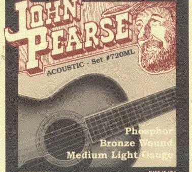 John Pearse JP720ML Phosphor Acoustic Guitar Strings - Medium Light Gauge Discount