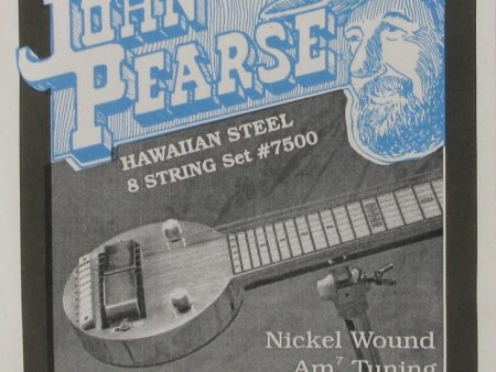 John Pearse JP7500 Nickel Wound 8-String Hawaiian Lap Steel Guitar Strings - Am7 Tuning on Sale