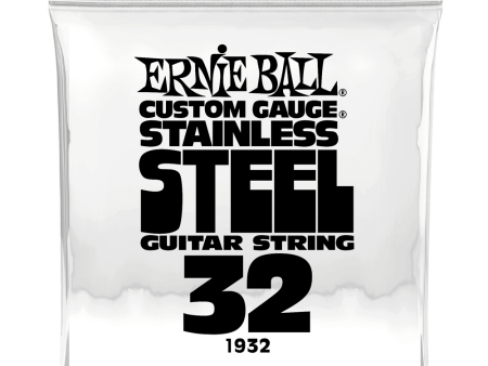 Ernie Ball 1932EB Custom Gauge Stainless Steel Wound Electric Guitar String - 0.032 Discount