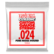 Ernie Ball 1224EB Classic Pure Nickel Wound Custom Gauge Electric Guitar String - 0.024 Online Sale