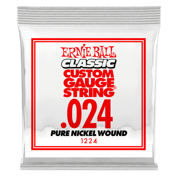 Ernie Ball 1224EB Classic Pure Nickel Wound Custom Gauge Electric Guitar String - 0.024 Online Sale