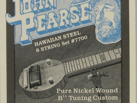 John Pearse JP7700 Pure Nickel Wound 8-String Hawaiian Lap Steel Guitar Strings - B11 Tuning Custom Online now