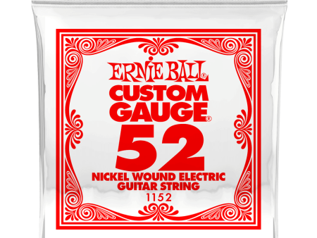 Ernie Ball 1152EB Nickel Wound Electric Custom Gauge Electric Guitar String - 0.052 For Sale