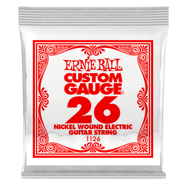 Ernie Ball 1126EB Nickel Wound Electric Custom Gauge Electric Guitar String - 0.026 Supply