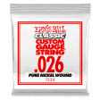 Ernie Ball 1226EB Classic Pure Nickel Wound Custom Gauge Electric Guitar String - 0.026 For Discount