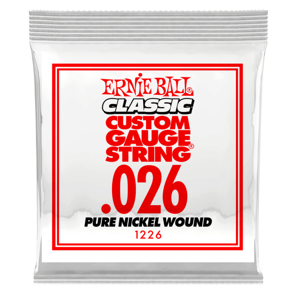 Ernie Ball 1226EB Classic Pure Nickel Wound Custom Gauge Electric Guitar String - 0.026 For Discount