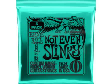 Ernie Ball 3626EB Not Even Slinky Electric Guitar Strings 12-56 3-Pack on Sale