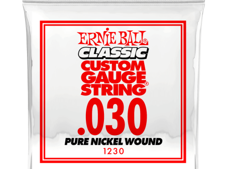 Ernie Ball 1230EB Classic Pure Nickel Wound Custom Gauge Electric Guitar String - 0.030 Online