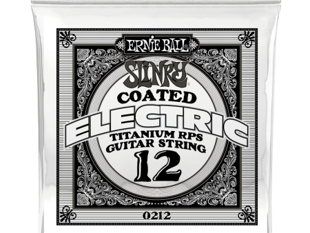 Ernie Ball 0212EB Slinky Coated Titanium Reinforced Plain Electric Guitar String - 0.012 Online now