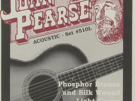 John Pearse JP510L Phosphor Bronze and Silk Acoustic Guitar Strings - Light Gauge Fashion