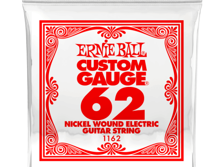 Ernie Ball 1162EB Nickel Wound Electric Custom Gauge Electric Guitar Strings - 0.062 on Sale