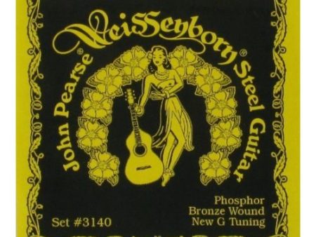 John Pearse JP3140 Phosphor Bronze Weissenborn Steel Guitar Strings - New G Tuning Hot on Sale