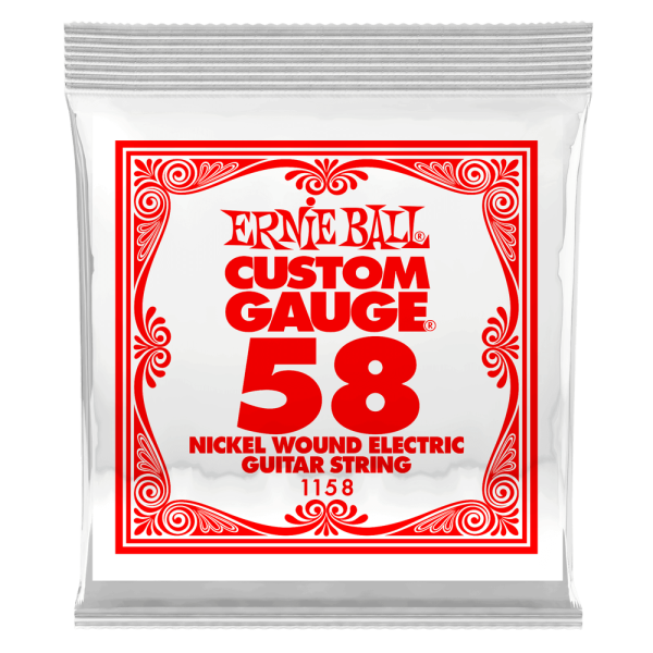 Ernie Ball 1158EB Nickel Wound Electric Custom Gauge Electric Guitar String - 0.058 Hot on Sale