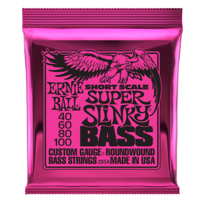 Ernie Ball 2854EB Super Slinky Short Scale Bass Guitar Strings 40-100 on Sale