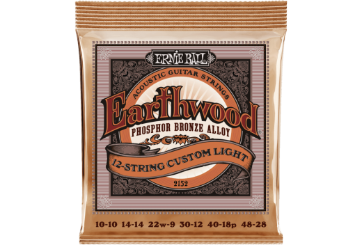 Ernie Ball 2152EB Earthwood Custom Medium Phosphor Bronze 12-String Acoustic Guitar Strings - 10-48 Fashion