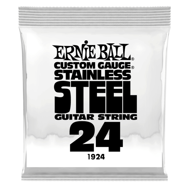 Ernie Ball 1924EB Custom Gauge Stainless Steel Wound Electric Guitar String - 0.024 Online Hot Sale