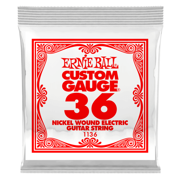 Ernie Ball 1136EB Nickel Wound Electric Custom Gauge Electric Guitar String - 0.036 Fashion