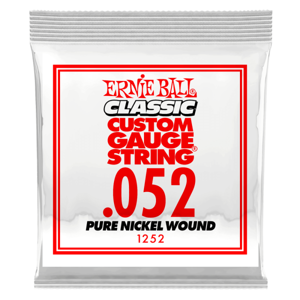 Ernie Ball 1252EB Classic Pure Nickel Wound Custom Gauge Electric Guitar String - 0.052 Cheap