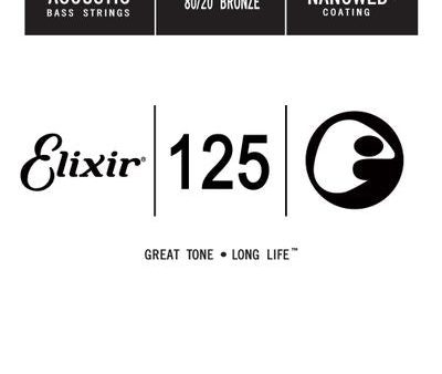 Elixir 15825 Nanoweb Coated Acoustic Bass Guitar String - .125 Online Sale