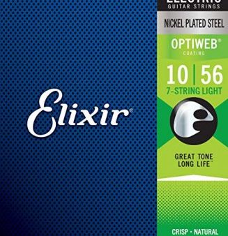 Elixir 19057 Optiweb Light Nickel Plated Steel Electric Guitar 7 Strings - .010-.056 Cheap