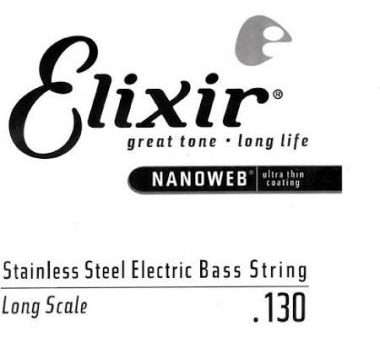 Elixir 13436 Nanoweb Coated Stainless Steel Electric Bass String - .130 Cheap