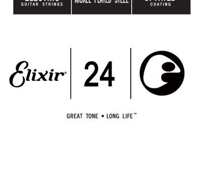 Elixir 16224 Optiweb Nickel Plated Steel Electric Guitar String - .024 Fashion