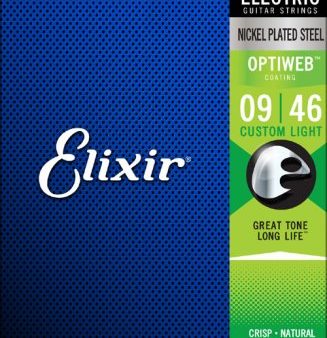 Elixir 19027 Optiweb Coated Nickel Plated Steel Electric Guitar Strings - .009-.046 Online