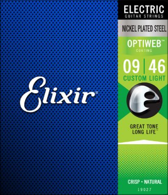 Elixir 19027 Optiweb Coated Nickel Plated Steel Electric Guitar Strings - .009-.046 Online