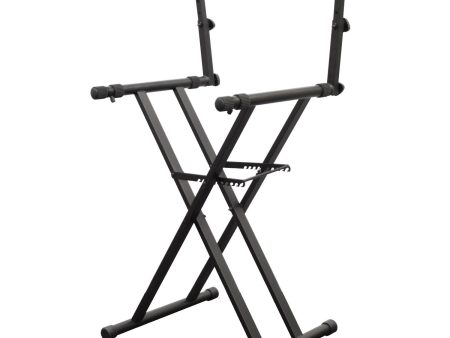 Odyssey LTBXS2 - Black Heavy-Duty Two Tier X-Stand for DJ Coffins and Controller Cases Fashion