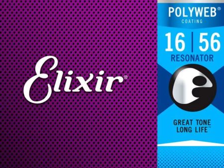 Elixir 11125 Polyweb 80 20 Bronze Acoustic Guitar Strings - .016-.056 Resonator Hot on Sale