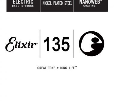 Elixir 15435 Nanoweb Coated Electric Bass String - .135 Fashion