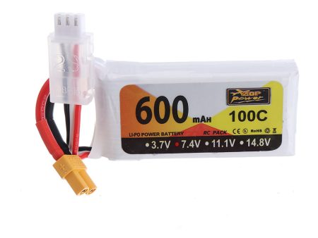 ZOP Power 7.4V 600mAh 100C 2S Lipo Battery XT30 Plug for XK K130 RC Helicopter Cheap